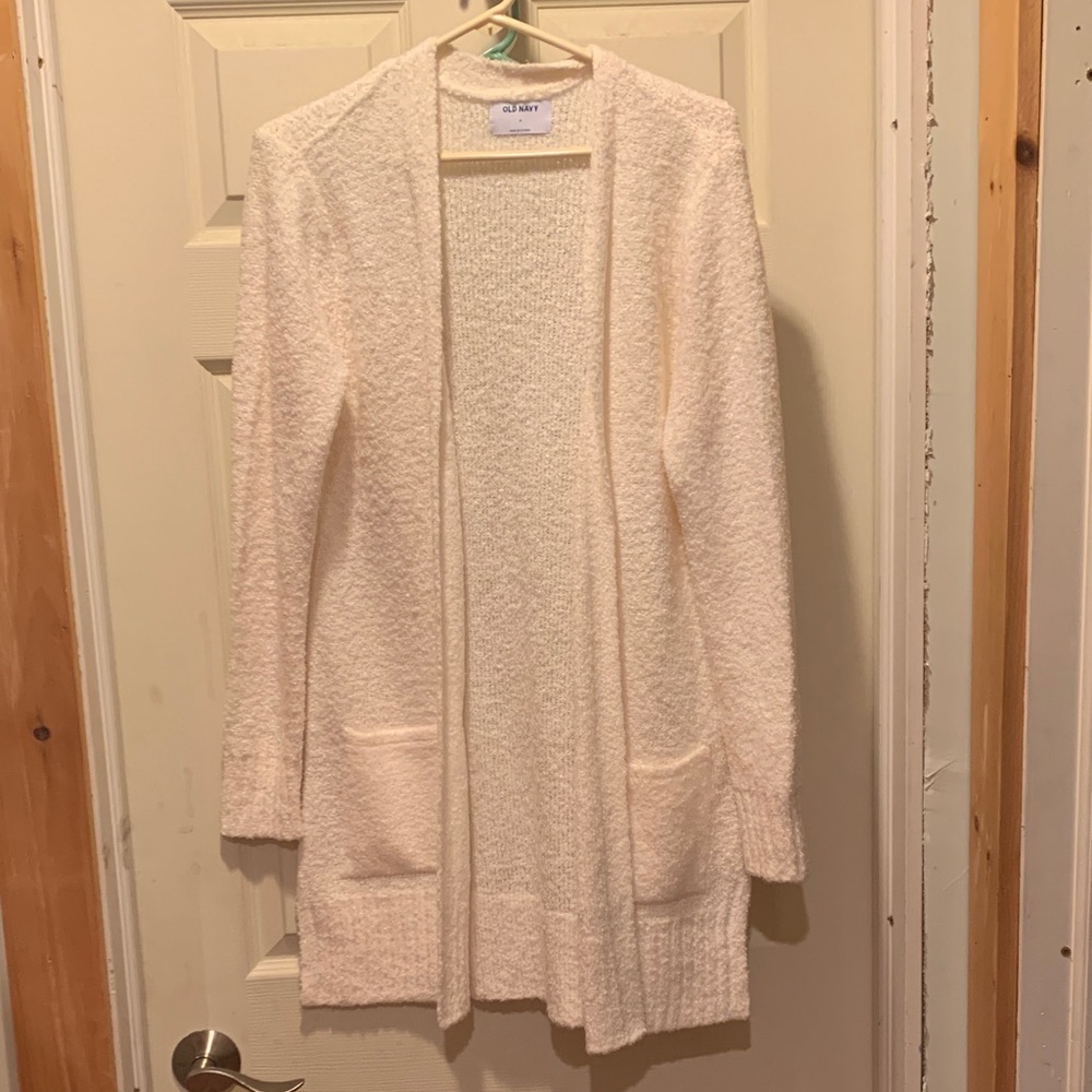 Old Navy Cream Open-Front Cardigan